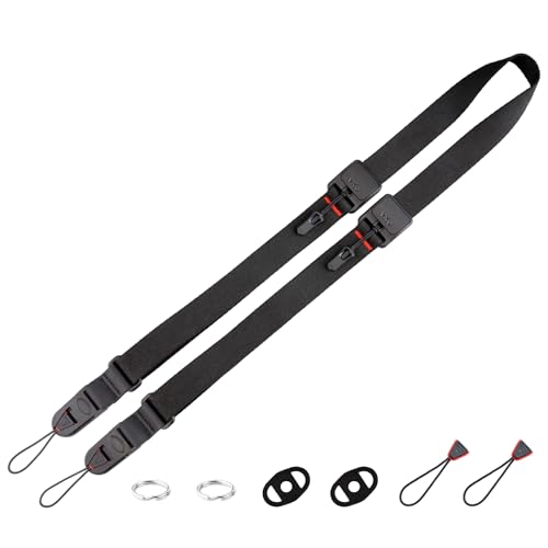 VKO Camera Strap,Quick Release Adjust Neck Shoulder Strap for Photographers Film SLR APS-C DSLR Mirrorless Cameras 25mm(Black)