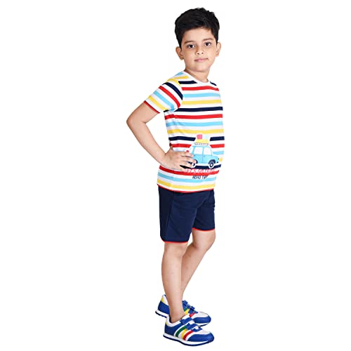 Image of Clothe Funn Boys Printed Cotton Half Sleeves T-Shirt & Shorts Set