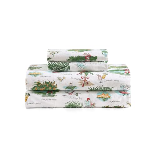 Image of Tommy Bahama - Holiday Queen Cotton Percale Sheet Set with Pillowcases