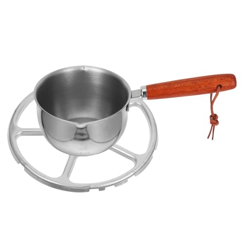 Alipis Grease Strainer Compatible Oil Pan Mini Cooking Pot Stainless Steel Milk Warmer