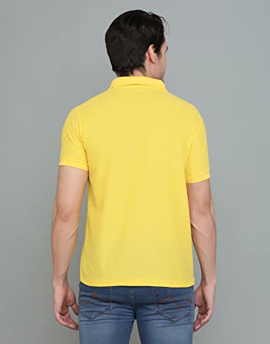 Image of INKKR Men's Polo Neck Half Sleeve Cotton Blend Regular Fit T-Shirt With Pocket