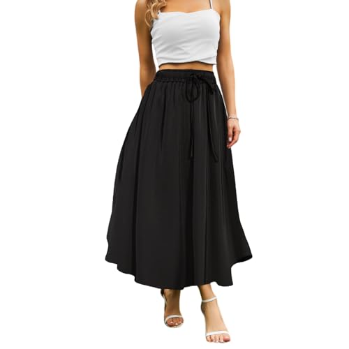 Abaadlw Maxi Skirts for Women with Pockets Long Midi...