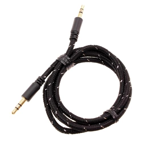 Cable auxiliar Selna Jack 3.5mm trenzado negro 1 m