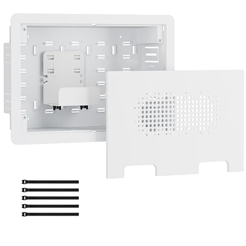 Boîtier de rangement mural TV ynVISION pour cacher fils et décodeurs