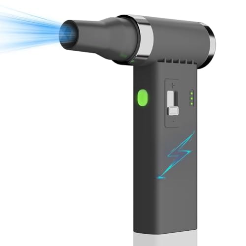 Hfgdnchva Ventilador Sin Escobillas de 100000 RPM, Ventilador Turbo Portátil de Mano, Capaz de Limpiar Polvo y Hojas, Asar y Encender