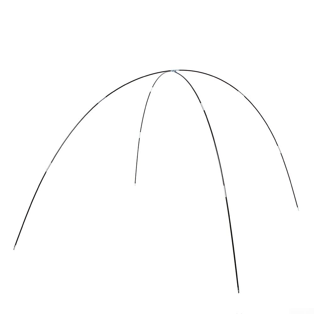 Zeltstange, 4 m, 2 Stück, Fiberglas, zusammenklappbar, eingebettete Zeltstange, geeignet für Campingausflüge, Strandzelt, Stützstange
