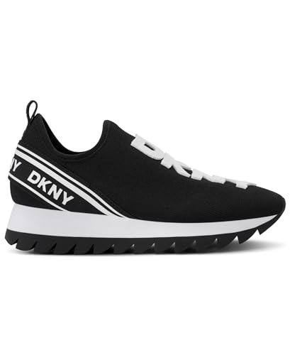 Image of DKNY Women's Abbi Knit Slip on Sneaker with Logo