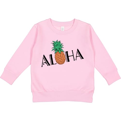 inktastic Aloha- with Pineapple Toddler Sweatshirt 7 Pink 360d0