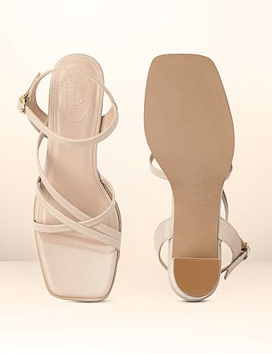 Image of Symbol Premium Women's 'Desk to Dinner' Open Toe Sandals (Ortholite Insole|Stylish Heels)
