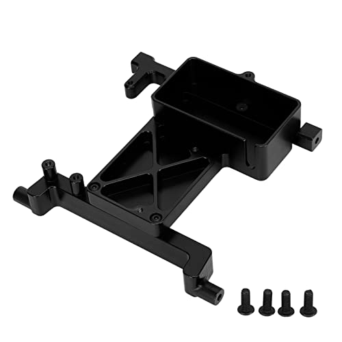 plplaaoo Aluminium Alloy Fixed Servo Mount Bracket for SCX6 1 6 RC Car Lightweight and Strong Replacement Servo Mounts Black (Black)