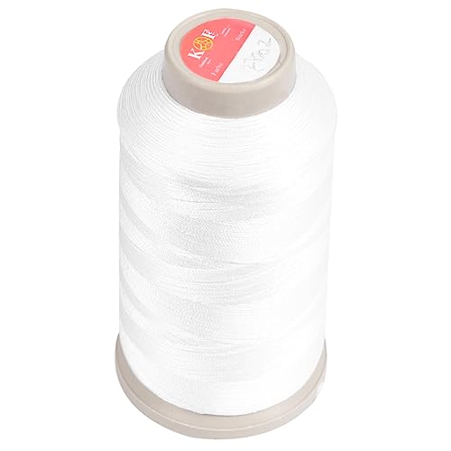 ERINGOGO Sewing Thread Spools Strands Thickness White Durable Quilting Upholstery Beading Thread for Crafting Projects Long Spools for Easy Use