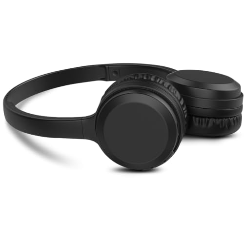 Headphone Philips bluetooth on-ear com microfone e energia para 15 horas na cor preto TAH1108BK/55 glide