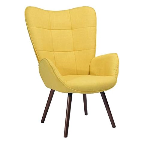 MEUBLE COSY Sillón nórdico acolchado con patas de madera Cover