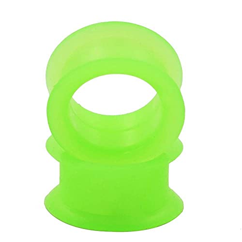 Dilatadores de silicona 30mm flexibles y ligeros sin gemas modelo 1031 verde