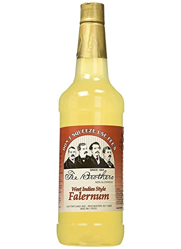 Fee Brothers Cordial Syrup & Coffee Flavoring, Falernum, 12.8 fl oz (375ml)