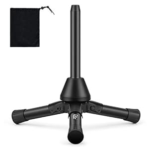 Eastar Flute Clarinet Stand, Portable Tripod Double-Purpose Stand Holder for Flute Woodwind Instrument with Flannel Bag…
