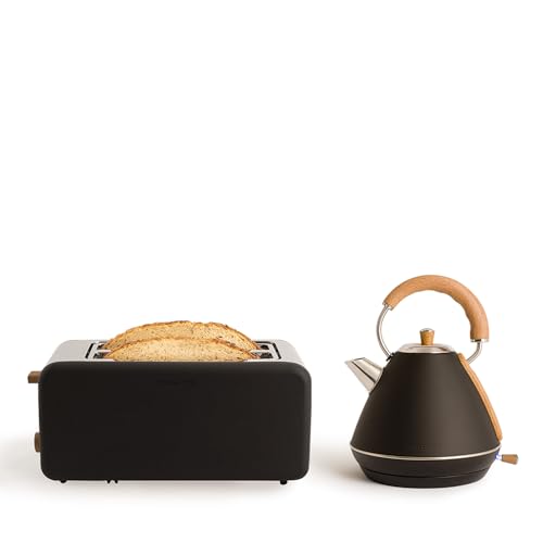 CREATE/PACK TOAST RETRO XL + KETTLE RETRO L/Toaster Schwarz mit Wasserkocher Schwarz/Wasserkocher 1,7 L