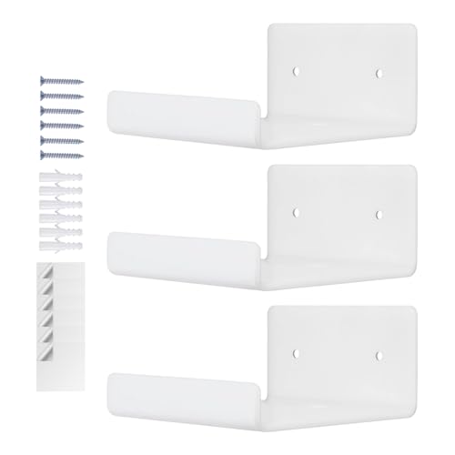 Estante Flotante De Pared De Acrílico, Estantes De Maquillaje De Baño, Organizador De 3 Piezas Para Inquilinos Estudiantes Universitarios Apartamento Baño Sala De Estar Cocina Dormitorio Oficina Libro
