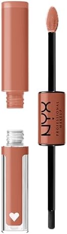 NYX PROFESSIONAL MAKEUP Shine Loud, Long-Lasting Liquid Lipstick with Clear Lip Gloss - Goal Crusher (Mid-Tone Beige)
