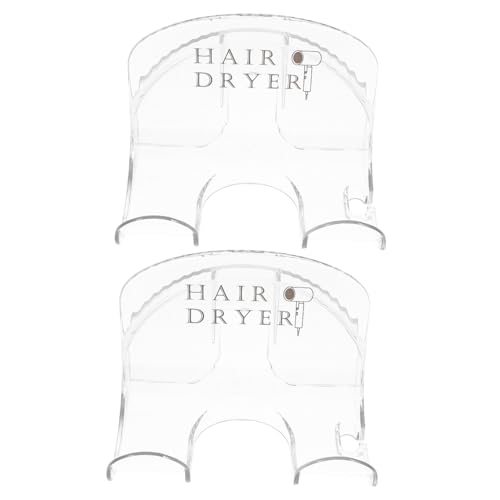 Beatifufu Stable Hair Dryer -Mounted No Hole Plastic Hair Dryer Holder for Bedroom Bathroom