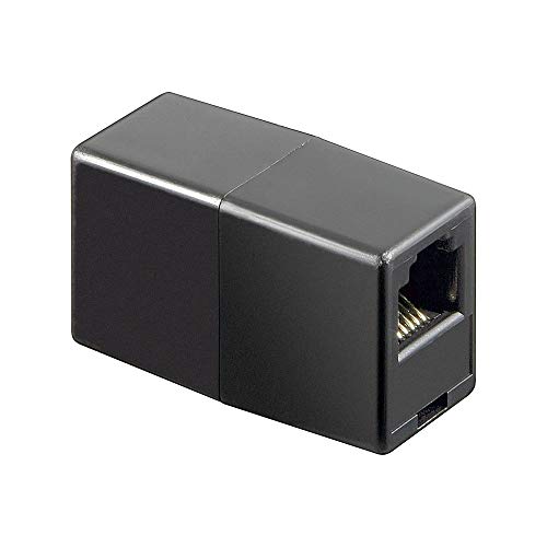 Wentronic Goobay RJ-12 Adapter Negro - Adaptador para Cable (RJ-12, RJ-12, Female Connector/Female Connector, Negro)