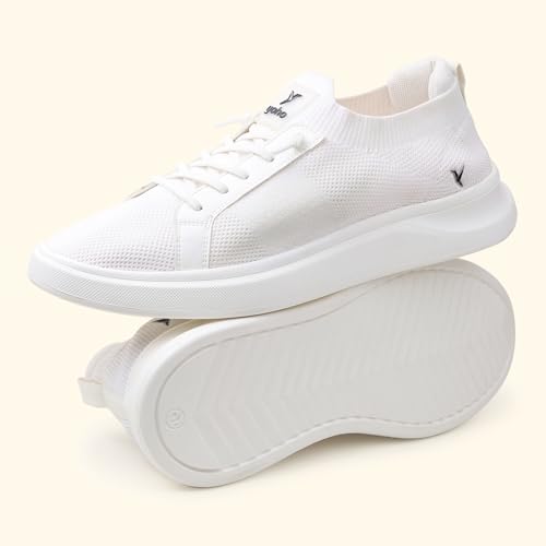 Image of YOHO Trip Sneakers for Men | Stylish Casual Shoes with Elastic Laces | Comfortable, Stretchable & Ultra-Lightweight | Premium Breathable Mesh Fabric