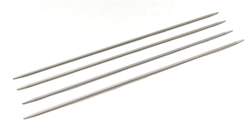 Image of Syaladeu Double Sided Aluminium Knitting Needles, 3.5mm Diameter, 23cm Length, Colour Silver, for Woolen Sweaters and Crafts, Doormat, Woolen Toys, Set of 4 Pieces, Number -10