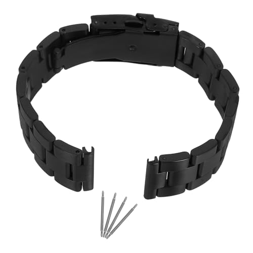 Correa de reloj de acero inoxidable de eslabones de perlas gruesas unisex LIFKOME 130