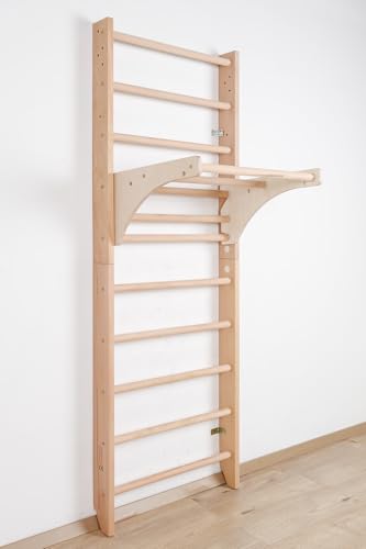 Kletterwand, Sprossenwand, Holz Turnwand Kombi-1-220 Klettergerüst Indoor,...