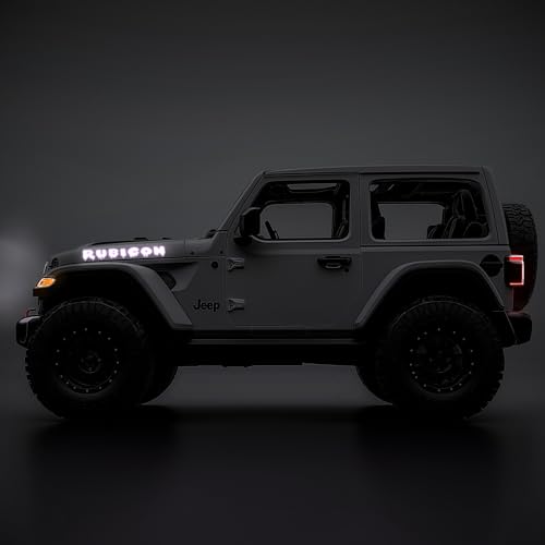 Image of customTAYLOR33 High Intensity Reflective Custom Text Decals for Jeep Hood, Set of 2