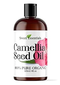 Sweet Essentials Organic Camellia Seed Oil For Hair and Skin Use, 4 oz Bottle