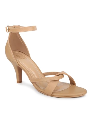 INC.5 Women Beige Mid-Top Open Toe Stiletto Heels With Ankle Loop (B0CKM33S3J) Amazon Price History, Amazon Price Tracker