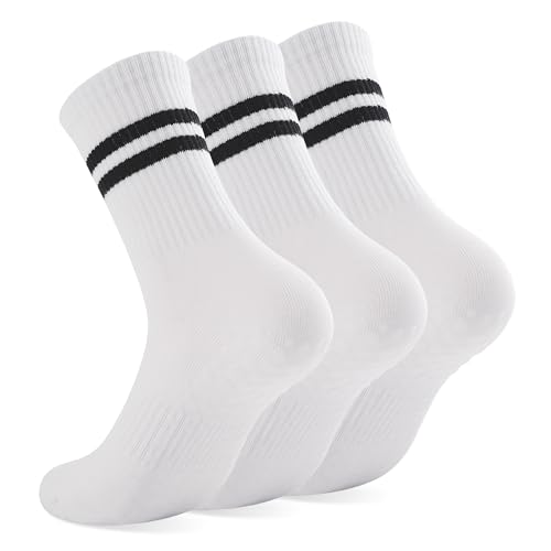 Image of loudashuaiqi Grip Pilates Socks Non Slip Athletic Yoga Socks with Grips for Women Grippy socks for Hospital Workout Barre
