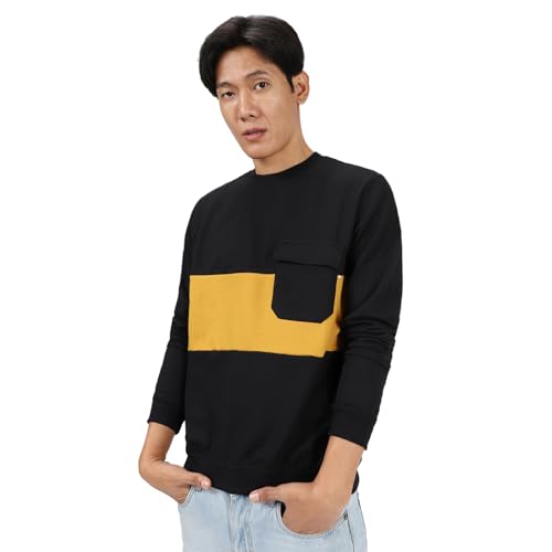 Image of Urbano Fashion Men's Cotton Color Block Sweatshirt