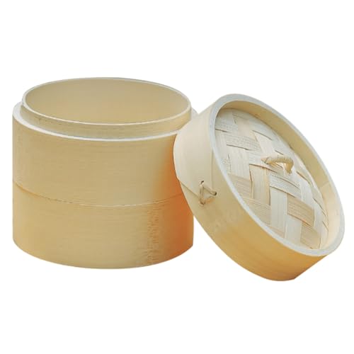 Holibanna 竹蒸? 中号 竹製蒸し器 料理用食品セイロ 多用途フードスチーマー の調理に対応 滑らかな表面で 繰り返し使用可能