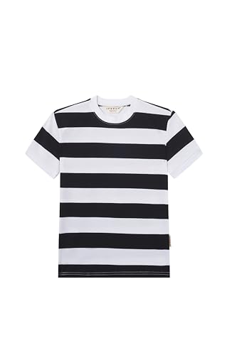Image of Classic Girlls Striped T-Shirt,Short Sleeve, Crew Neck