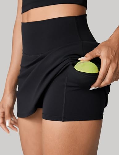 Hugcurve Tennis Skirts for Women with Inner Pockets High Waisted Athletic Skorts for Running Golf Workout Sports3
