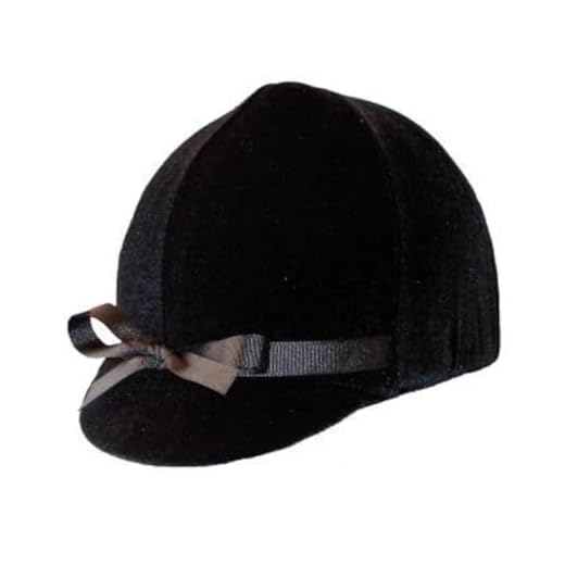 Equestrian Riding Helmet Cover - Black Velvet
