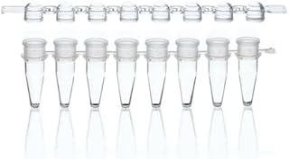 BRAND BIO-CERTÂ® PCR 8-Strip Tube with Flat Cap, Polypropylene, Clear, 0.2 mL; 250/Pk