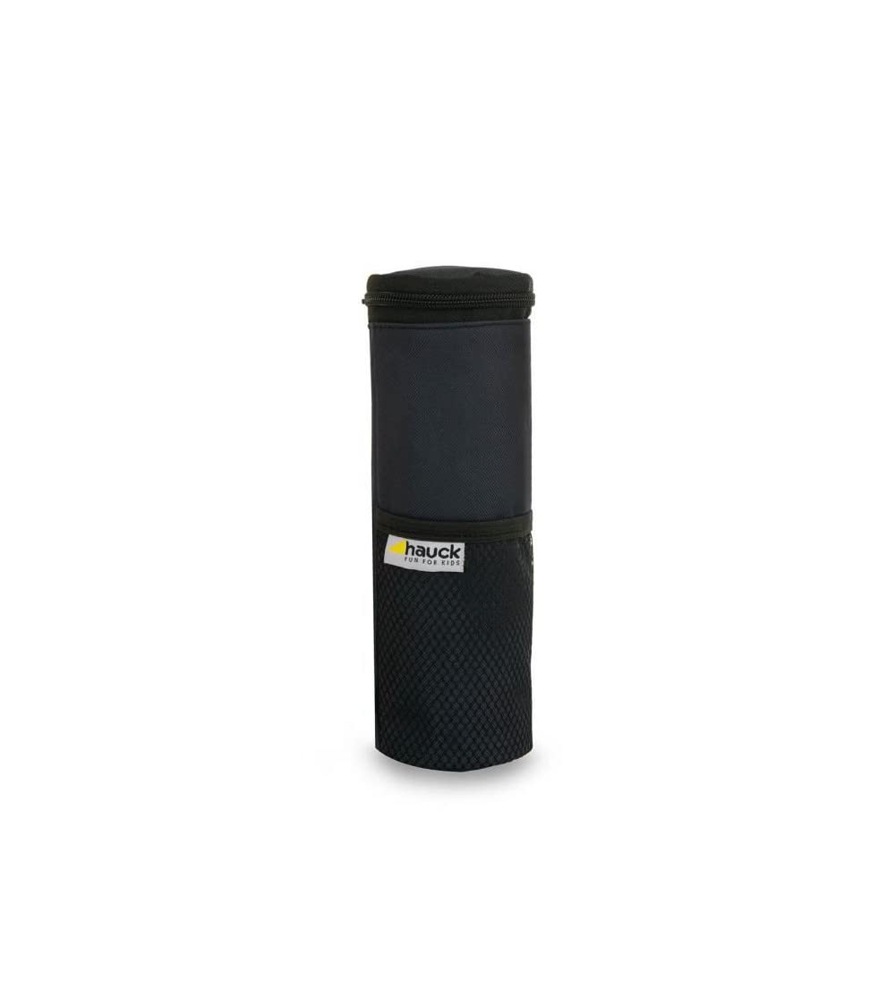 hauck Isoliertasche Babyflasche Refresh Me, Hält Flaschen Warm und Kalt, Thermotasche Kühltasche Wäremetasche für Flaschen für Unterwegs, Extra Netztasche (Schwarz)