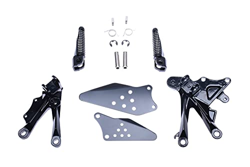 Platines repose pieds ZX10R 2006-2010 noir pour les sorties sur piste et la route