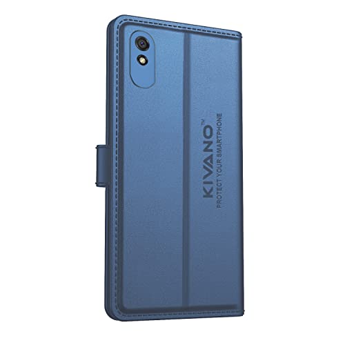 Image of KIVANO Xiaomi Redmi 9A / 9i / 9A Sport Professional Series Wallet Case | Luxurious Design | Premium | PU Leather Flip Case Back Cover | Magnetic Closure - Dark Blue