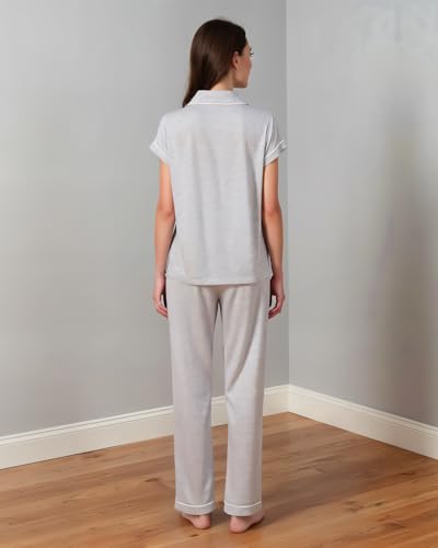 Image of BORN Pajamas for Women Set Button Down, 2 Piece Pajama Sets, Soft Womens Pajama Sets