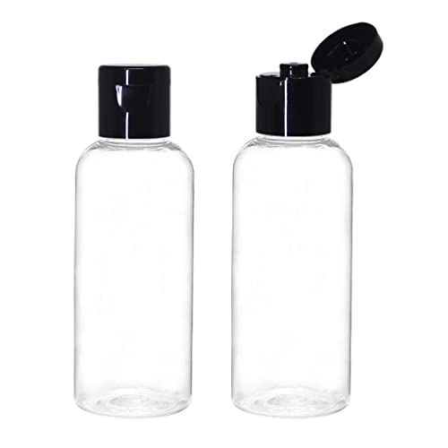 Image of nsb herbals 50ml Empty Clear Plastic Bottles Refillable Travel Size Cosmetic Containers Small Leak Proof Squeeze Bottles with Black Flip Cap for Toiletries, Shampoos, Lotions, Creams (9)