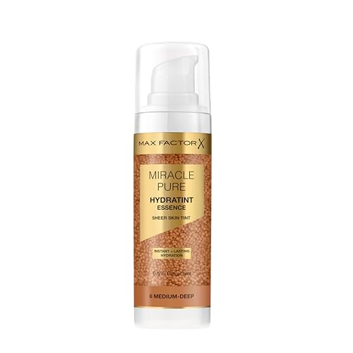 Max Factor, Miracle Pure Hydra tint essence, Base de Maquillaje, 60 medium deep, 30 ml