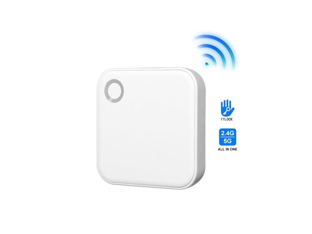 BOT TTLock WLAN Gateway G5, Smart-Home Bridge für Türschloss, Smartlock Fernzugriff, Elektronischer Türöffner Steuerung, Alexa Google Home – 2,4/5 GHz WiFi, Echtzeit-Protokoll