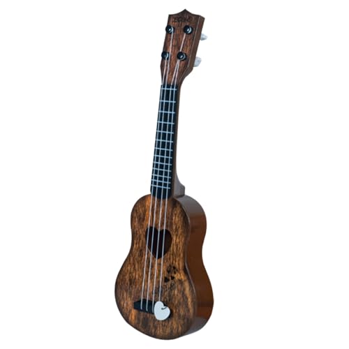 SOPOTUTU Ukelele Brinquedo infantil de simulação instrumento musical para iniciantes guitarra de plástico e resistente para educação precoce e desenvolvimento de interesse cor aleatória