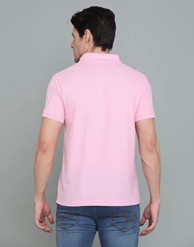 Image of INKKR Men's Polo Neck Half Sleeve Cotton Blend Regular Fit T-Shirt With Pocket