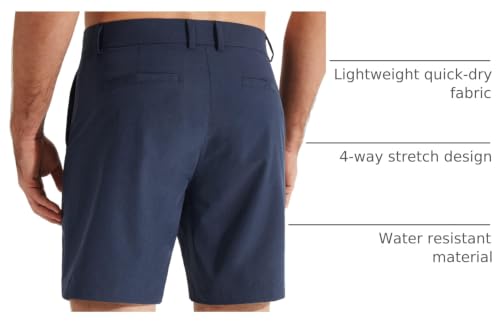 Image of Libin Men's Golf Shorts 7 inch /9 inch Casual Flat Front Hybrid Dress Shorts