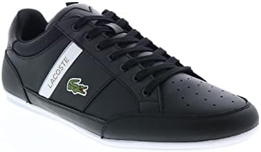 Lacoste mens Chaymon Sneaker, Black/White, 10.5 US | Image 3